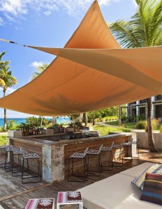 shade sail over bar